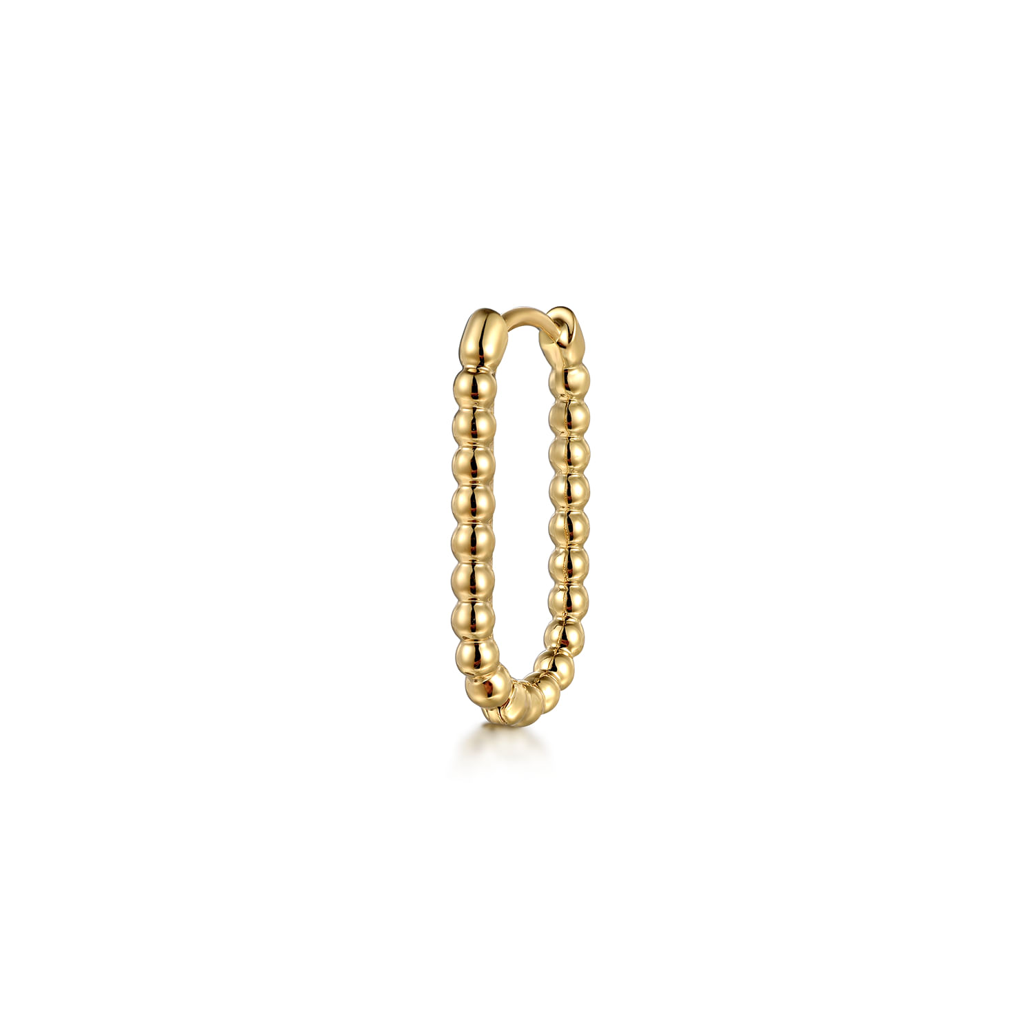 14K Yellow Gold Bujukan Classic Elongated Oval Hoop Earrings