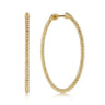 14K Yellow Gold Bujukan Classic Hoop Earrings in size 50mm