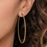 14K Yellow Gold Bujukan Classic Hoop Earrings in size 60mm