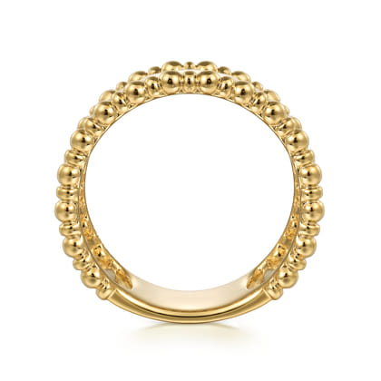 14K Yellow Gold Bujukan Classic Wide Band Ladies Ring