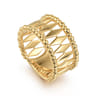 14K Yellow Gold Bujukan Classic Wide Band Ladies Ring