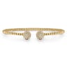 14K Yellow Gold Bujukan Cluster Diamond Split Bangle - 0.28 ct
