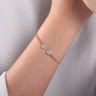 14K Yellow Gold Bujukan Cluster Diamonds Split Bangle - 0.3 ct