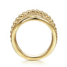 14K Yellow Gold Bujukan Criss Cross Ring