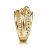 14K Yellow Gold Bujukan Criss Cross Ring