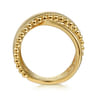 14K Yellow Gold Bujukan Criss Cross Ring