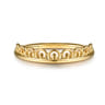 14K Yellow Gold Bujukan Crown Stackable Ring