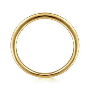 14K Yellow Gold Bujukan Crown Stackable Ring