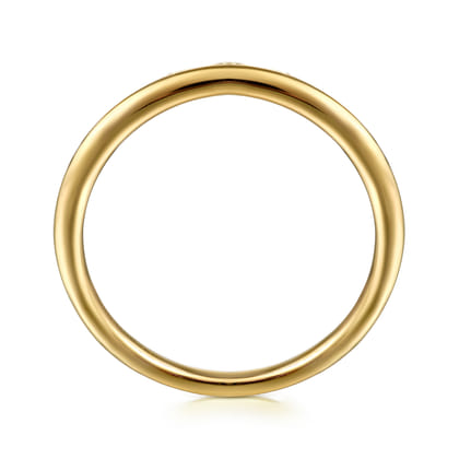 14K Yellow Gold Bujukan Crown Stackable Ring