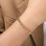 14K Yellow Gold Bujukan Cuff Bracelet with Marquise and Round Diamonds - 1.4 ct