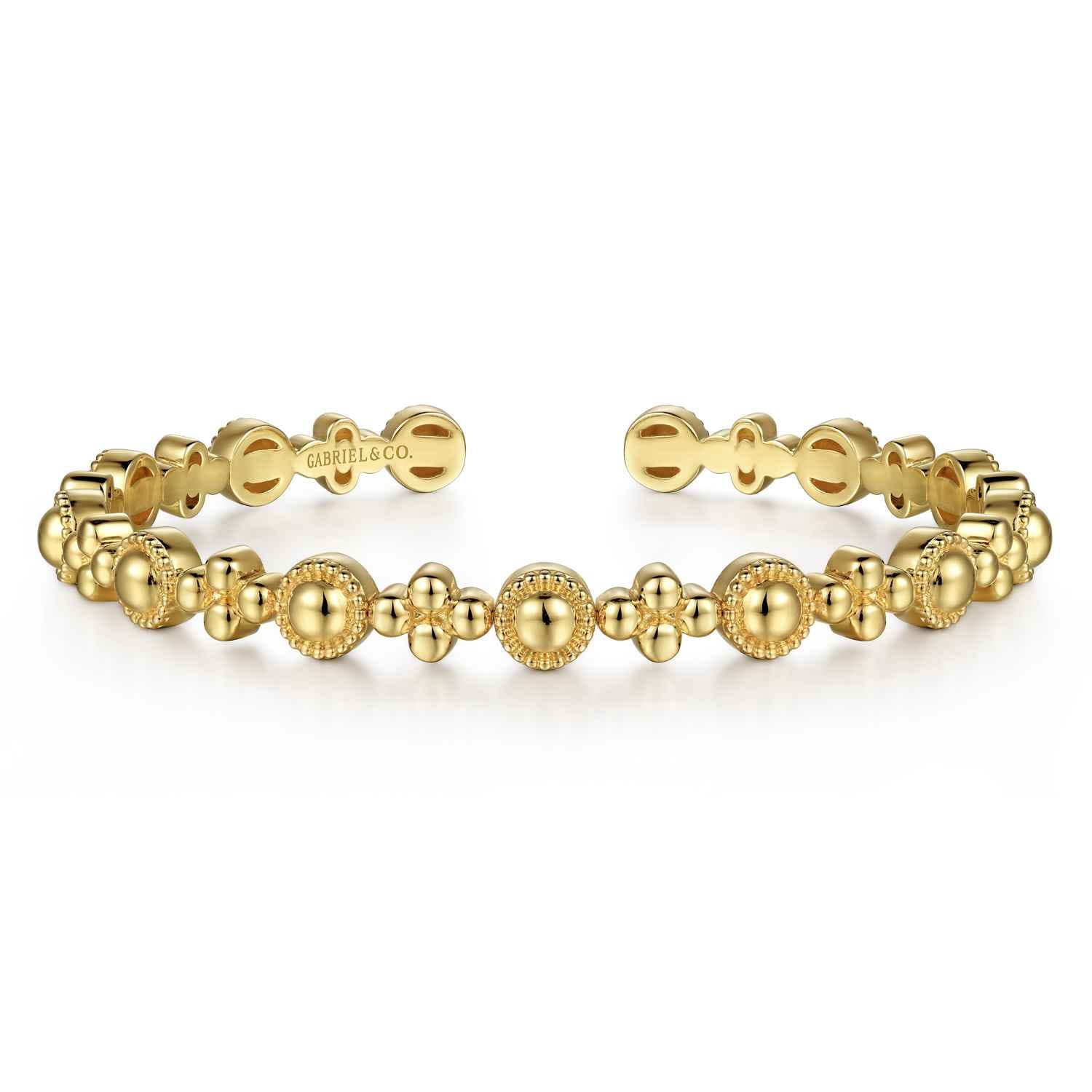 14K Yellow Gold Bujukan Cuff Bracelet - Shot 1