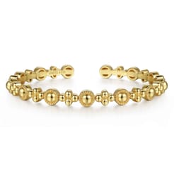 14K Yellow Gold Bujukan Cuff Bracelet