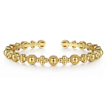 14K Yellow Gold Bujukan Cuff Bracelet