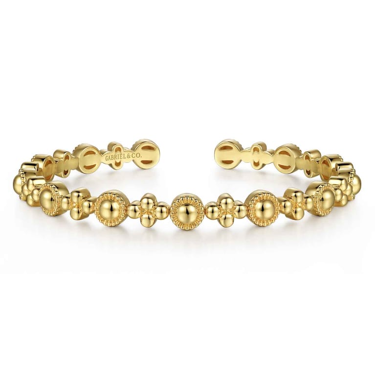 14K Yellow Gold Bujukan Cuff Bracelet - Shot 1
