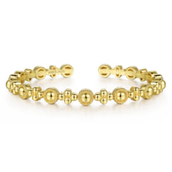 14K Yellow Gold Bujukan Cuff Bracelet