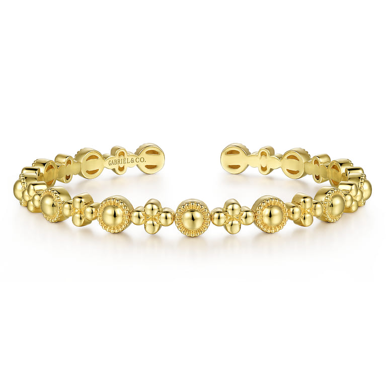 14K Yellow Gold Bujukan Cuff Bracelet - Shot 1