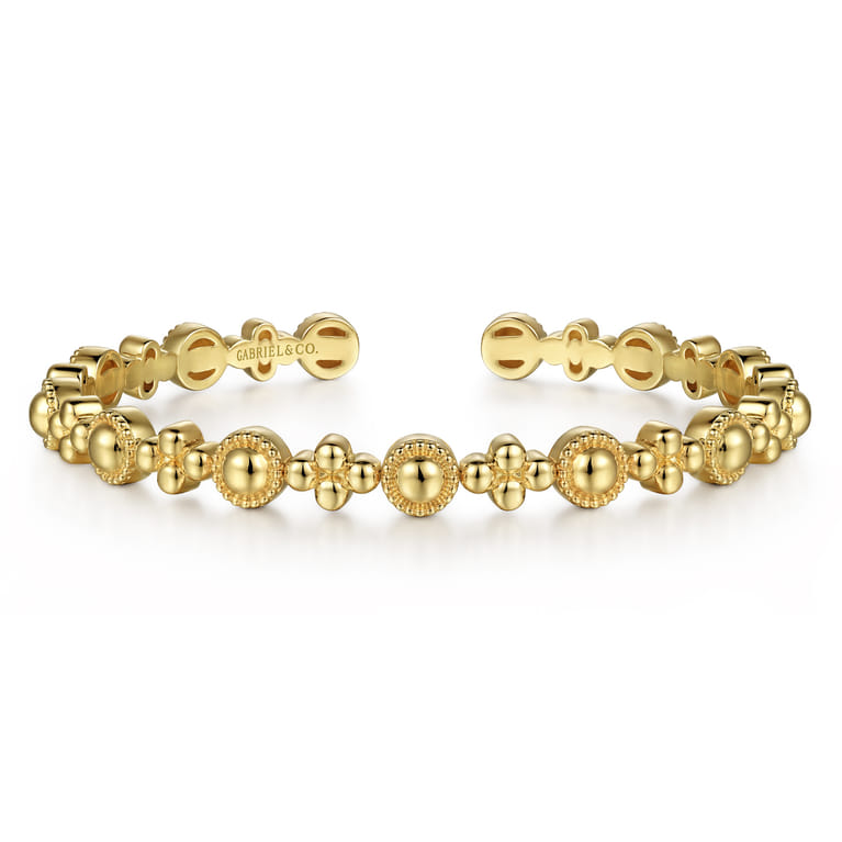 14K Yellow Gold Bujukan Cuff Bracelet - Shot 1