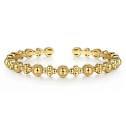 14K Yellow Gold Bujukan Cuff Bracelet