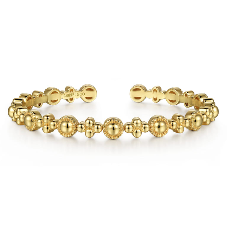 14K Yellow Gold Bujukan Cuff Bracelet - Shot 1