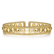 14K Yellow Gold Bujukan Cuff Bracelet