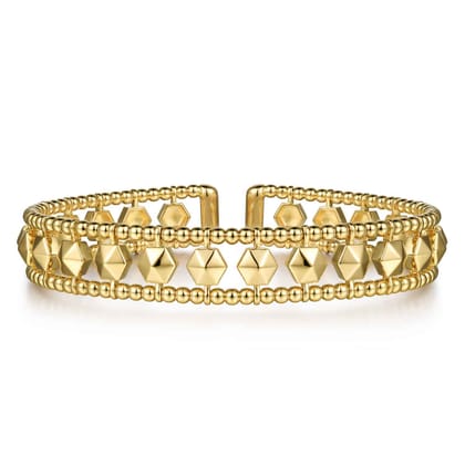 14K Yellow Gold Bujukan Cuff Bracelet
