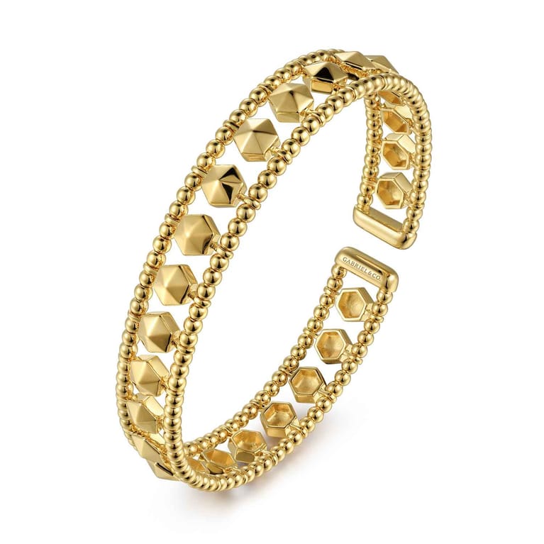 14K Yellow Gold Bujukan Cuff Bracelet - Shot 2