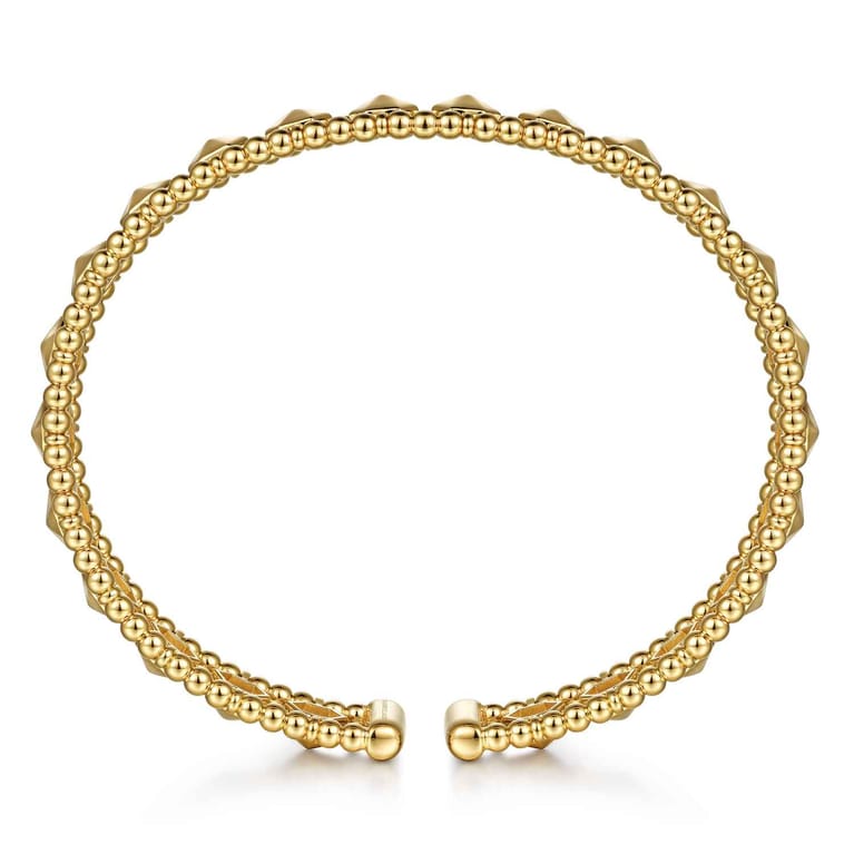 14K Yellow Gold Bujukan Cuff Bracelet - Shot 3