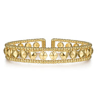 14K Yellow Gold Bujukan Cuff Bracelet