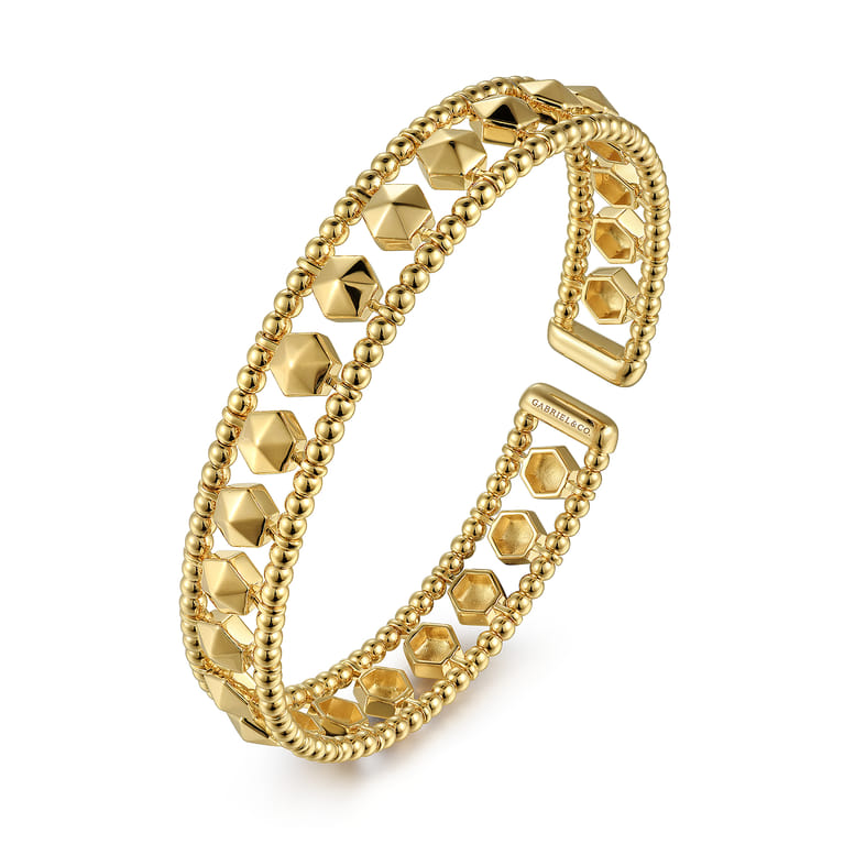 14K Yellow Gold Bujukan Cuff Bracelet - Shot 2