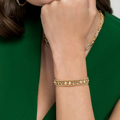 14K Yellow Gold Bujukan Cuff Bracelet