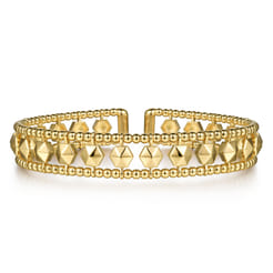 14K Yellow Gold Bujukan Cuff Bracelet