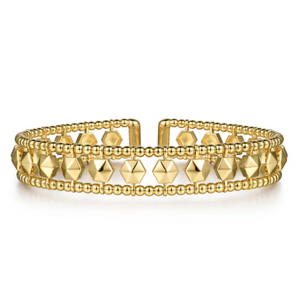 14K Yellow Gold Bujukan Cuff Bracelet