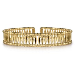 14K Yellow Gold Bujukan Cuff Bracelet