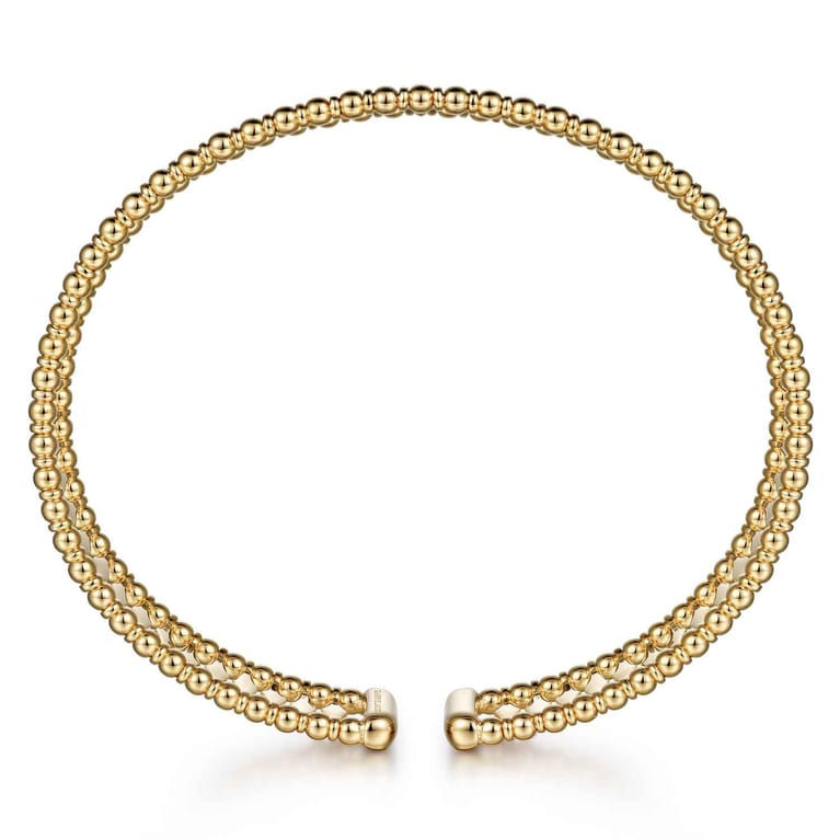 14K Yellow Gold Bujukan Cuff Bracelet - Shot 3