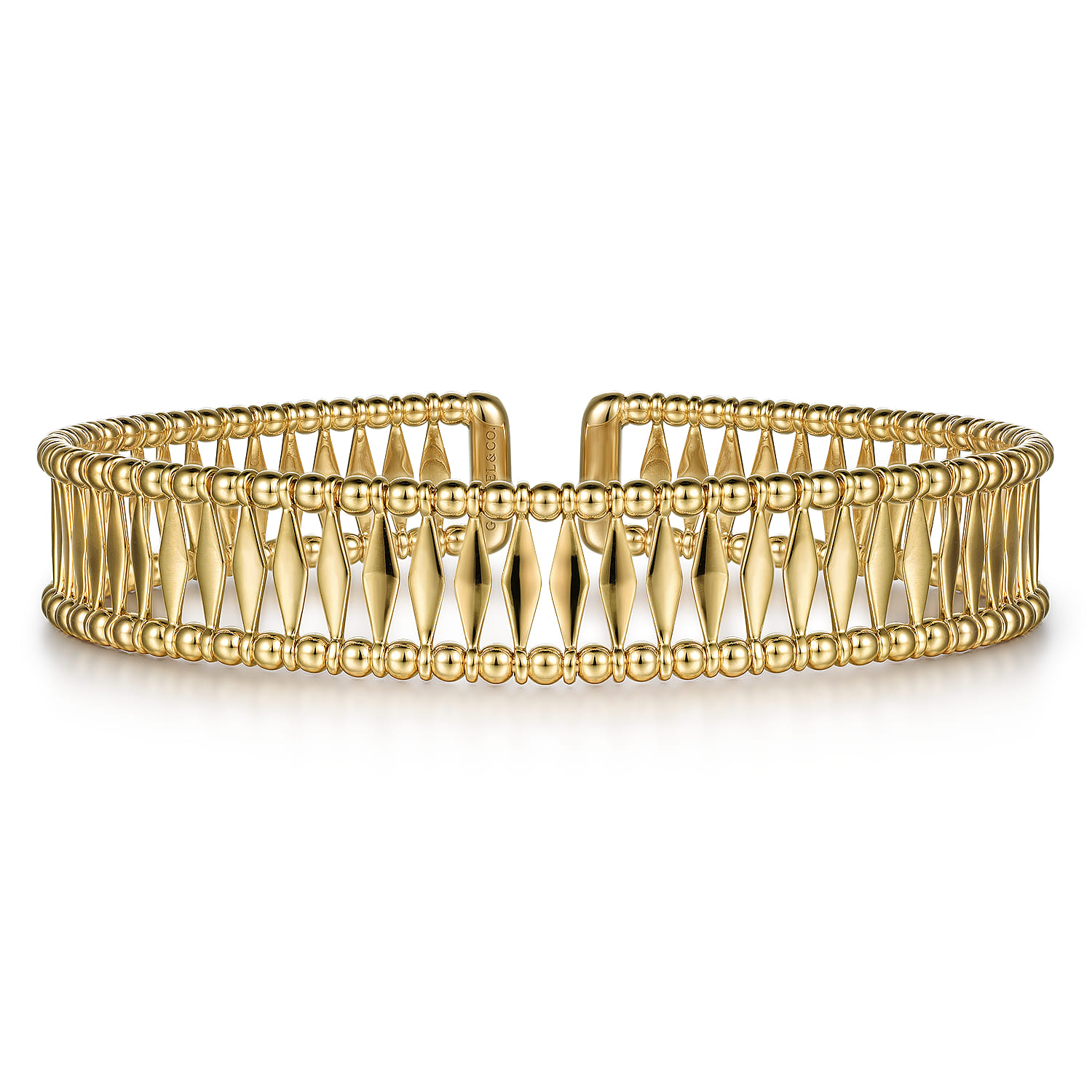 14K Yellow Gold Bujukan Cuff Bracelet - Shot 1