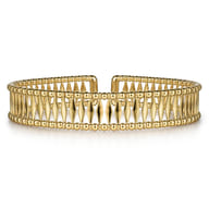 14K Yellow Gold Bujukan Cuff Bracelet