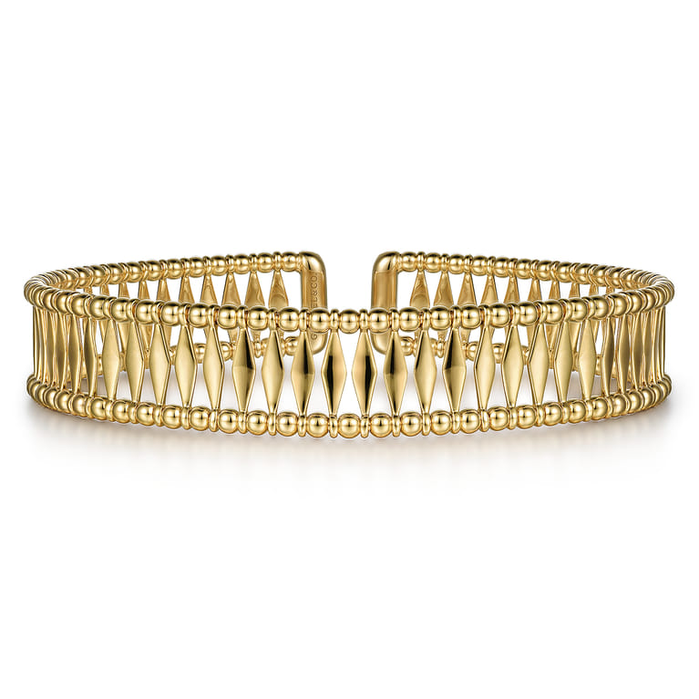 14K Yellow Gold Bujukan Cuff Bracelet - Shot 1