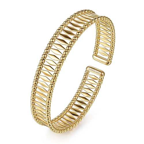 14K Yellow Gold Bujukan Cuff Bracelet | Shop 14k Yellow Gold Bujukan ...