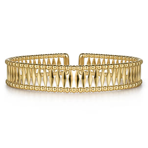 14K Yellow Gold Bujukan Cuff Bracelet