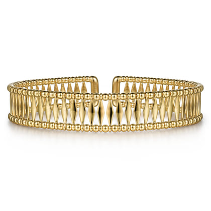 14K Yellow Gold Bujukan Cuff Bracelet
