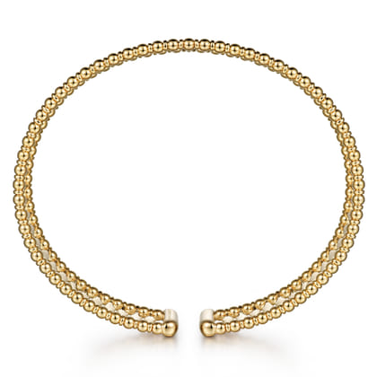 14K Yellow Gold Bujukan Cuff Bracelet
