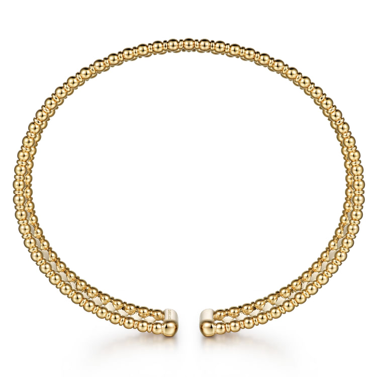 14K Yellow Gold Bujukan Cuff Bracelet