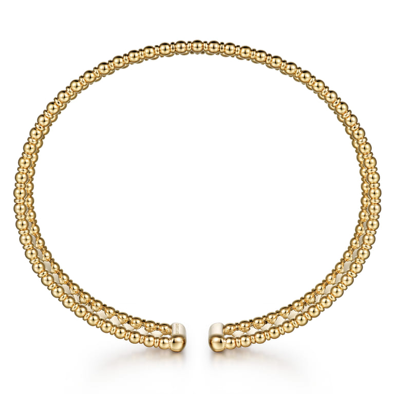 14K Yellow Gold Bujukan Cuff Bracelet - Shot 3