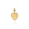 14K Yellow Gold Bujukan Diamond 18mm Heart Medallion Pendant With Detachable Bail - 0.35 ct