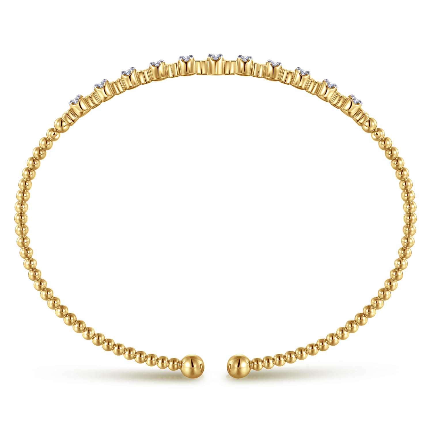 14K Yellow Gold Bujukan Diamond Bangle - 0.33 ct - Shot 3