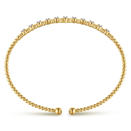 14K Yellow Gold Bujukan Diamond Bangle