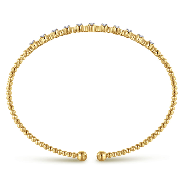 14K Yellow Gold Bujukan Diamond Bangle - 0.33 ct - Shot 3