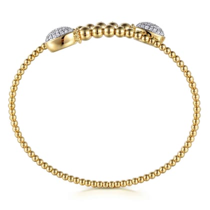 14K Yellow Gold Bujukan Diamond Bangle