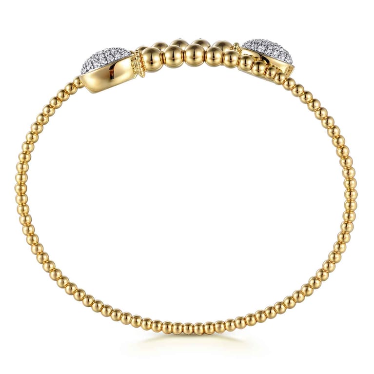 14K Yellow Gold Bujukan Diamond Bangle - 0.5 ct - Shot 3