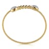 14K Yellow Gold Bujukan Diamond Bangle - 0.5 ct